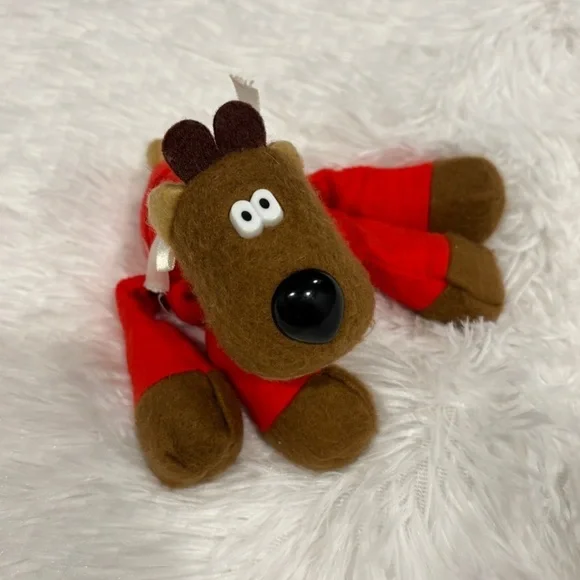 Hallmark Rodney The Reindeer Bean Plush Vintage 1986 Small