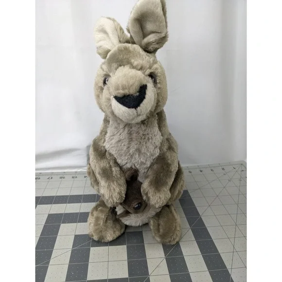 Wild Republic Kangaroo Mom Joey Baby Plush 12 Inch Stuffed Animal Toy