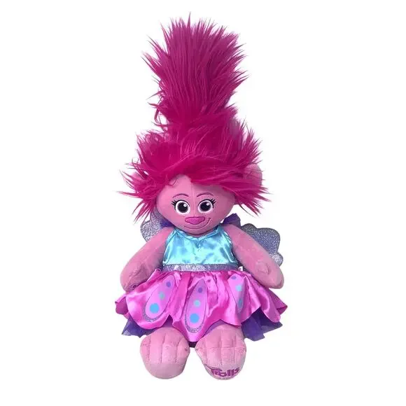 Build A Bear Trolls Band Together‎ Movie Poppy Plush Pink Doll With Sound Outfit