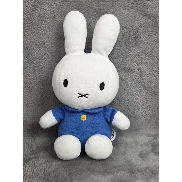 Miffy Classic Blue Shirt Plush Stuffed Animal - 12
