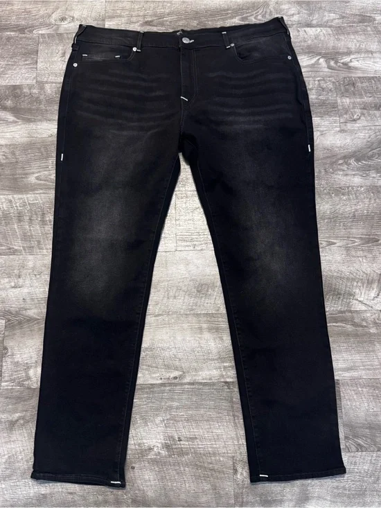True Religion Rocco Relaxed Skinny Black Wash Denim Jeans Mens Sz. 40