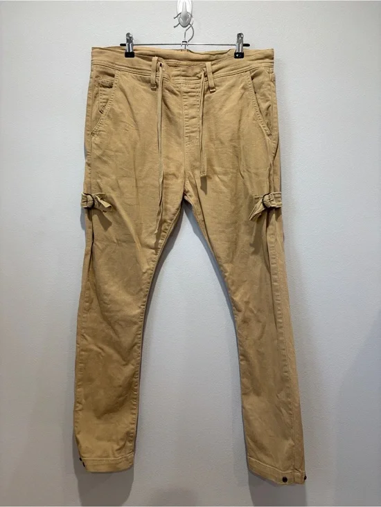 True Religion Men's Khaki Cargo Joggers