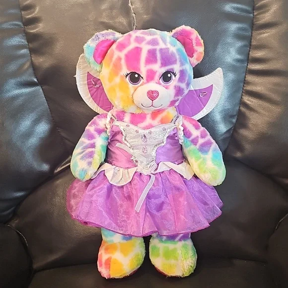 N Purple & White Fairy Costume For A Build A Bear Teddy Bear. Bear Not Included!