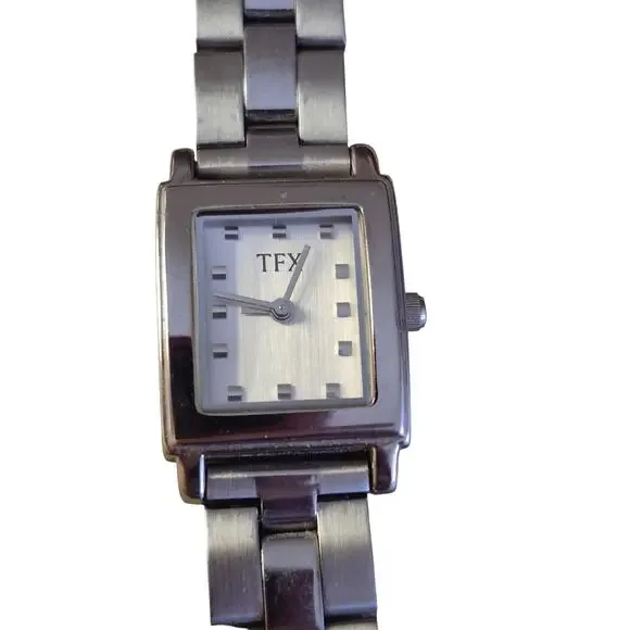 TFX by Bulova‎ Ladies Watch New Battery Tank styled Silver toned Minimalist