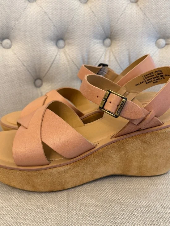 KORK EASE AVA CLASSIC Size 9 Tan Natural Vachetta Leather 3 inch Platform
