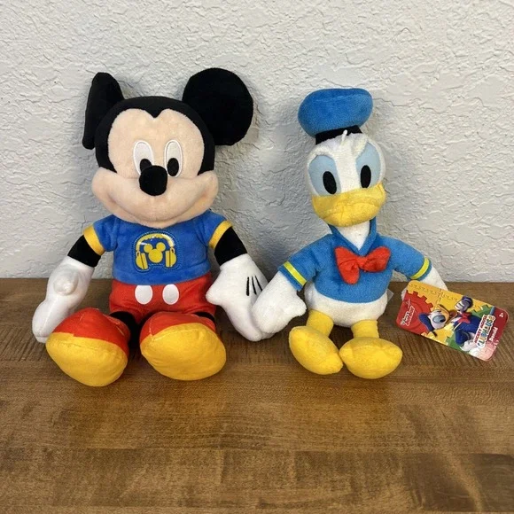 Disney‎ Singing Mickey Mouse Plush Talking Stuffed Toy Hot Diggity Dog & Donald