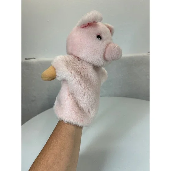 Applause Puppet Pink Pig Plush Stuffed Animal Pretend Play‎