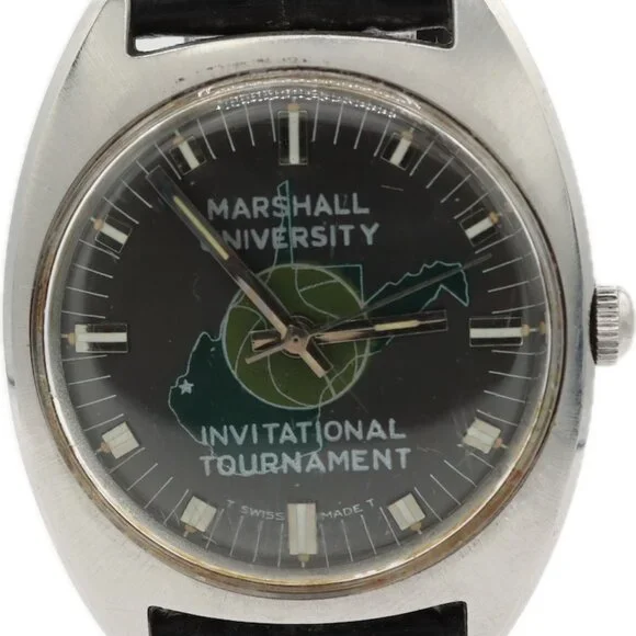 Vintage 33mm Croton Marshall University Men's Mechanical Wristwatch AS 1809