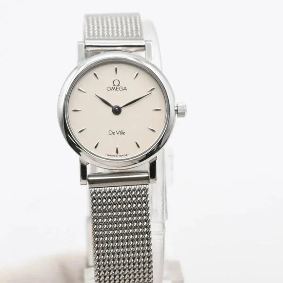 OMEGA De Ville Watch Quartz Ladies 23mm Stainless Steel Silver