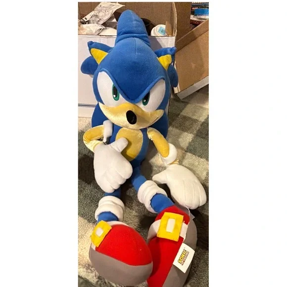 Sonic the Hedgehog Large 26 Inch Plush Stuffed Animal SEGA Video Game Toy Blue