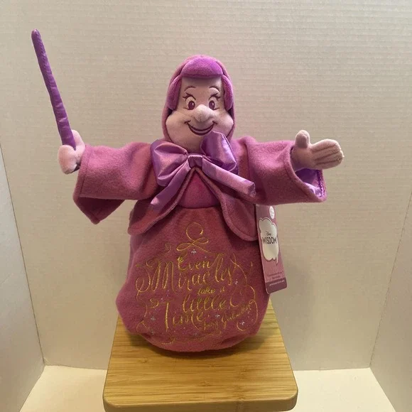 Disney Wisdom Plush Fairy Godmother Cinderella‎ December Limited Release 12 NWT