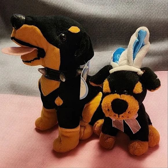2 Cute Dog Stuffed Animals