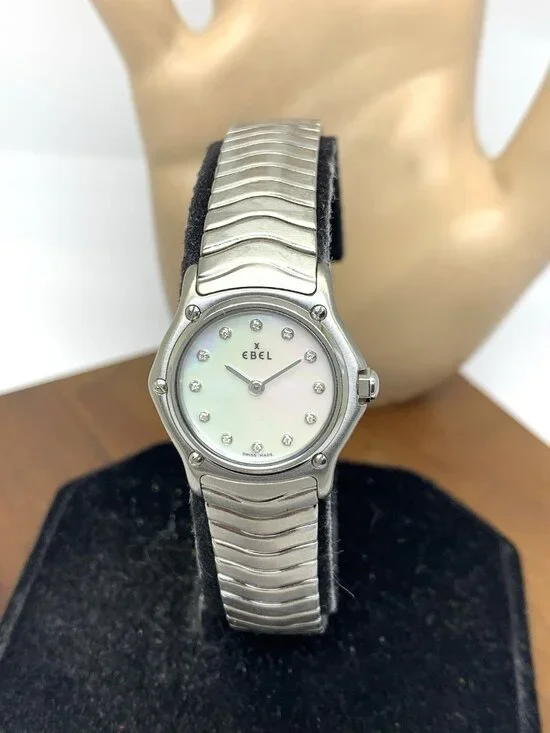 Ebel Women's Watch Swiss Quartz Mother of Pearl Diamond Stainless Steel 23mm