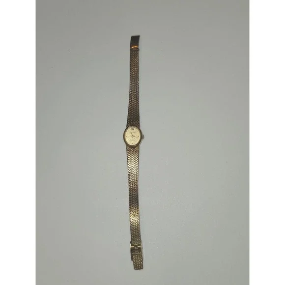 Waltham Diamond Quartz Women's Gold Tone Watch | Japan‎ Movt | YWL072