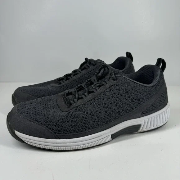 Orthofeet Lava Stretch Knit Men's US 11.5D Dark Grey Orthopedic Walking Sneakers