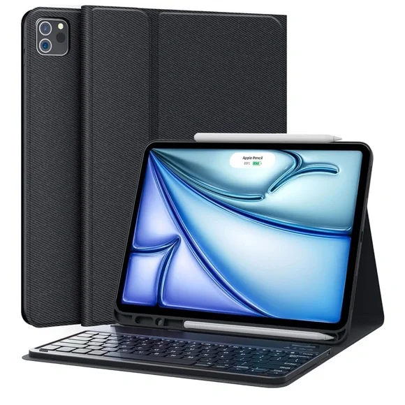 Sleek Black Tablet Keyboard Case 12.9 inch