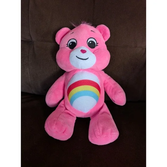 Care Bears‎ Cheer Bear Plush Pink Rainbow Stuffed Animal Toy