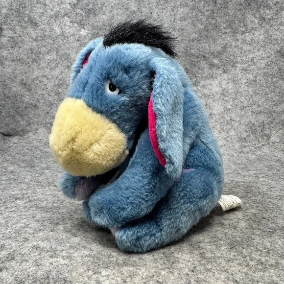 Disney Eeyore Plush Stuffed Animal Toy Sitting Blue Winnie the Pooh
