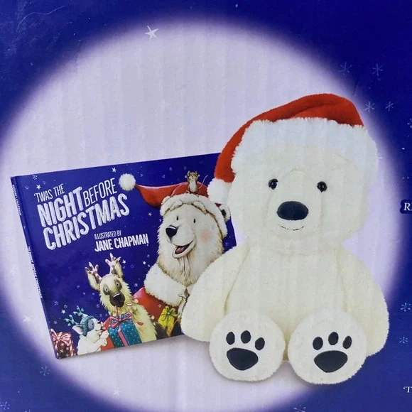 'TWAS The Night Before Christmas | Illustrated Hardcover Book & Holiday Bear