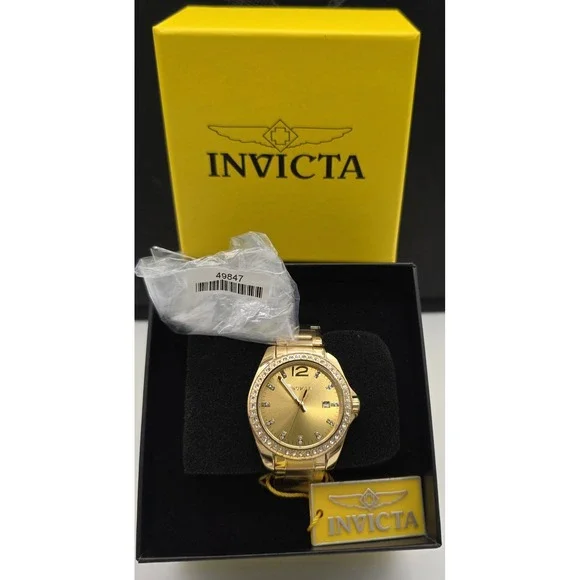 NEW Invicta Angel‎ Unisex Watch - 38mm, Gold (49847)#0359