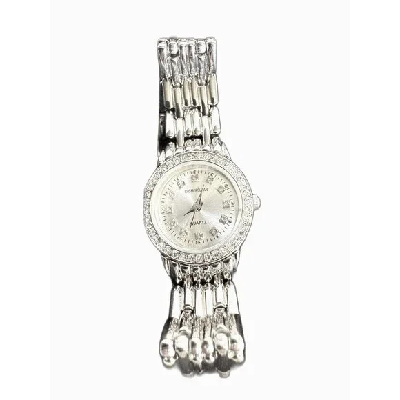 Cosmopolitan Hearst Ladies Silver Analog Watch, New In Box With Papers.