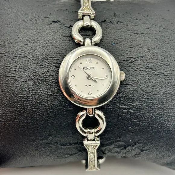 Rumours Silver Tone Stainless Steel Fashion Quartz Watch Working New Battery