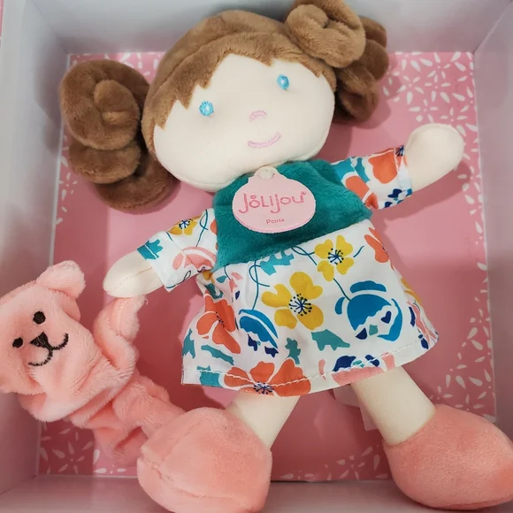 JoliJou Paris Demoiselles Green My First Doll Lovely Plush 7