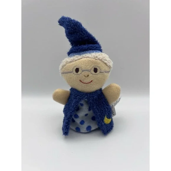 Sterntaler Wizard Finger Puppet Blue Moon & Stars Plush Storytelling Toy Germany