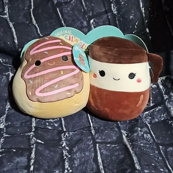 Squishmallows  🦊 Bundle! Deja & Aniela (Coffee & Donut)  8 inches