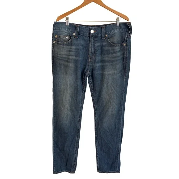True Religion Rocco No Flap SN Mens Slim Fit Jeans 36 X 33 104665 Indigo Denim