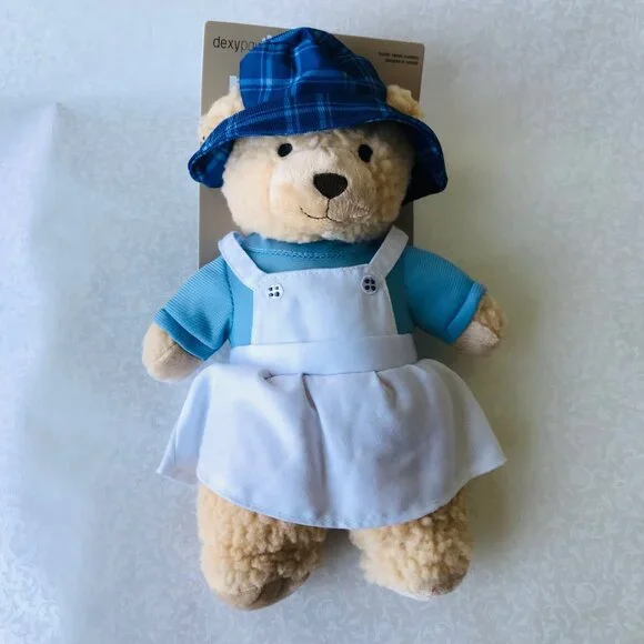 dexypaws Plush dog toy preppy boy tan bear Squeaky