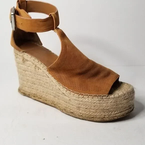 Marc Fisher wedge platform sandal fall color camel color