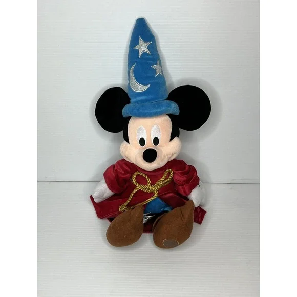 Disney Store Fantasia Sorcerer Mickey Mouse 24'' Plush Stuffed Animal Toy