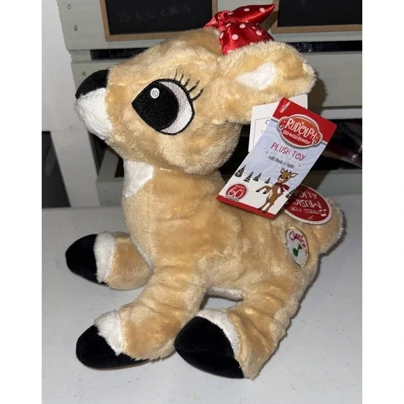 NEW Rudolph the Red-Nosed Reindeer Clarice 9-Inch Plush [Lights & Sound]