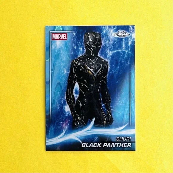 2025 Topps‎ Chrome Marvel Studios Shuri Black Panther Sky Blue Raywave #140