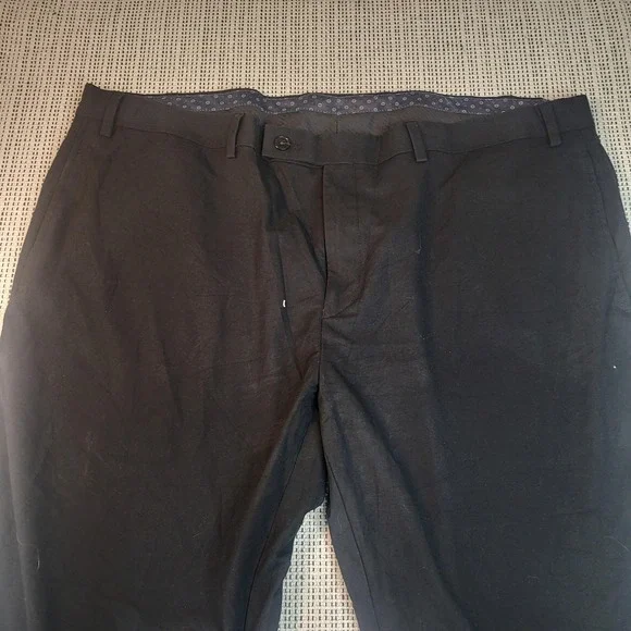 Lauren Ralph Lauren Dress Pants Mens 42x30 Black Stretch Flat Front Big & Tall‎