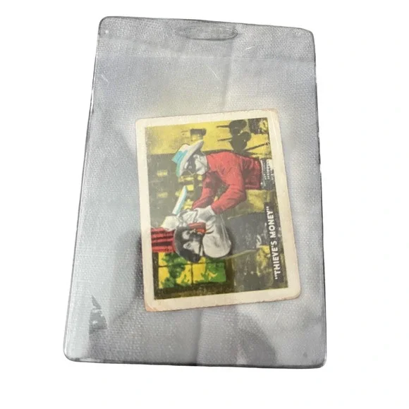 Vintage 1950s Lone Ranger Ed-U-Cards Episode 28 Knife Fight Thieve's Money Card