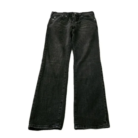 True Religion Jeans Mens 32 x 32 Black Ricky Relaxed Straight Leg Festival