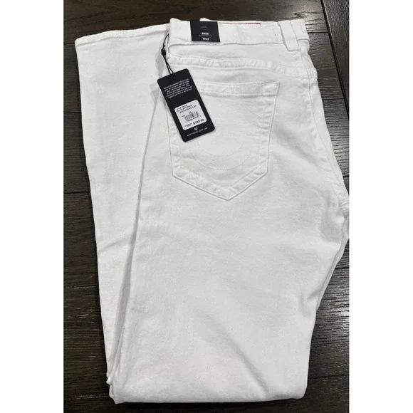 True Religion Rocco Jeans NEW‎ Mens Optic White Relaxed Skinny Sz 32 NWT