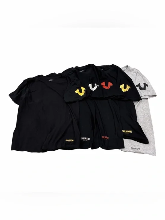 True Religion Men's Short Sleeve Crew Neck T Shirt Lot of 5 Size L
