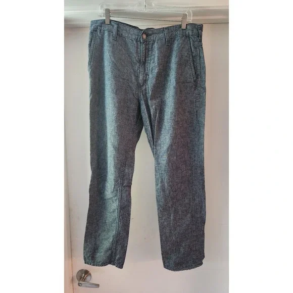 Gray Levi Pants Men's size 34 Men's straight leg Levi's jeans Levi's linen  A3