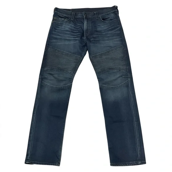True Religion Men’s Blue Slim Moto Jeans
