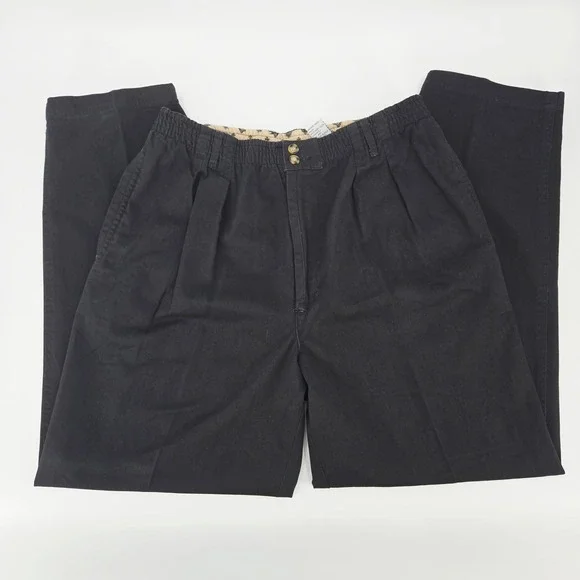Jason Daniels Vintage Y2K Black‎ Pleated Gorpcore Trousers Dad Core Large 36-38