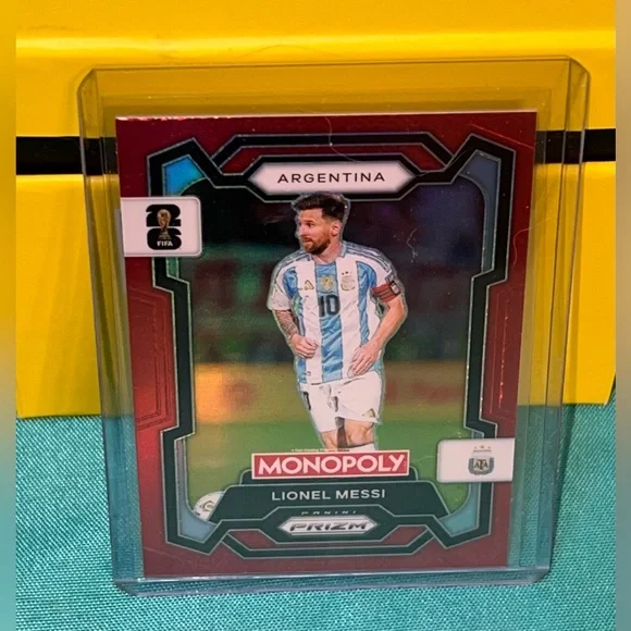 2026 FIFA World Cup Monopoly Red Prizm Card SSP‎ #1 Lionel Messi Argentina