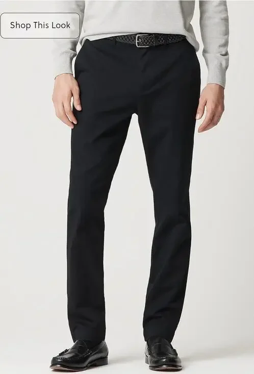 NWT J. Crew Men's Athletic Slim-Fit Chino Pant Black 34/30