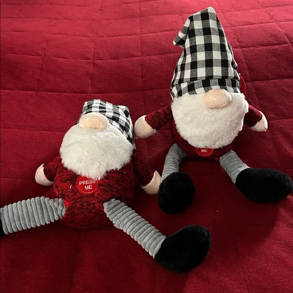 Red and Black Gnome Plush Set