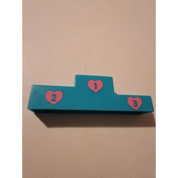Puppy In My Pocket Dog Show Stand Vintage 1993 MEG - Blue Pink Hearts 90s Vtg