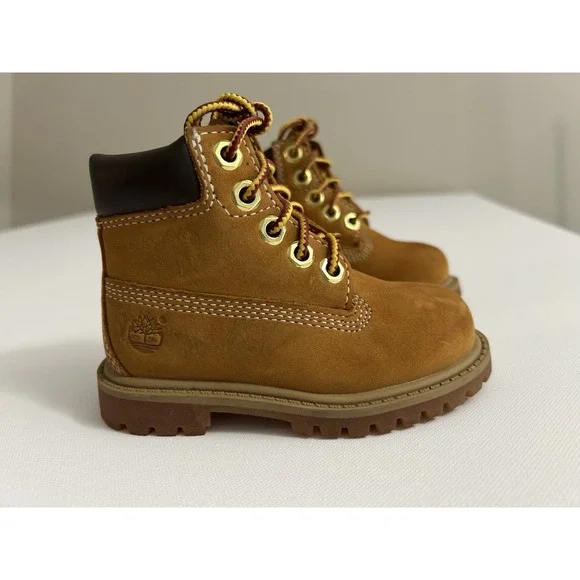 Timberland Toddler 6-Inch Premium Waterproof‎ Boots Wheat Brown Size 5