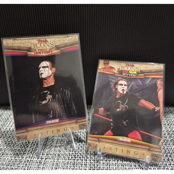 2010 TRISTAR Sting #26 TNA Icons Red, Yellow, & Write + A Piece Of History
