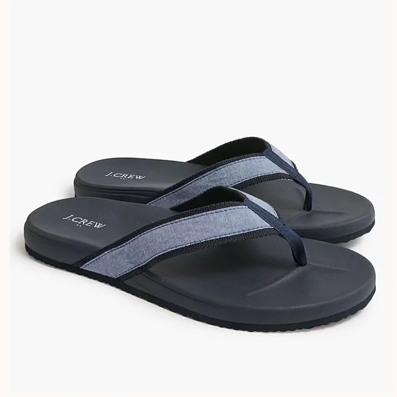 J. Crew Navy Chambray Sandals